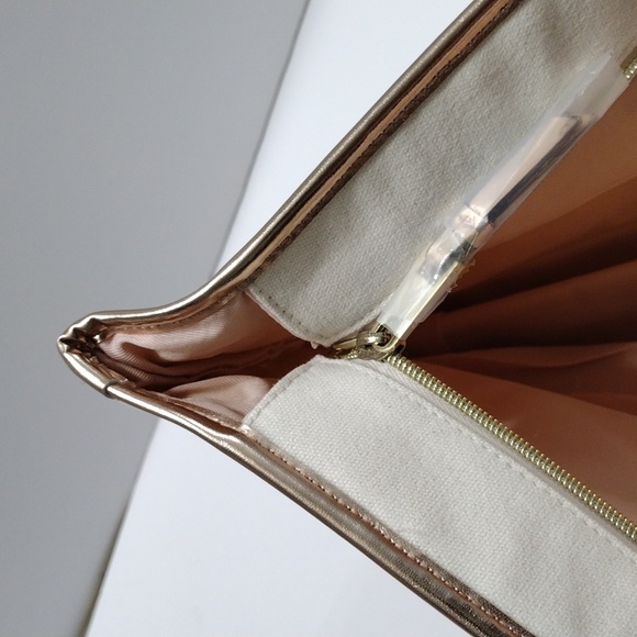 Victoria's Secret Metallic Pink White Canvas Tote Bag - Picture 6 of 10